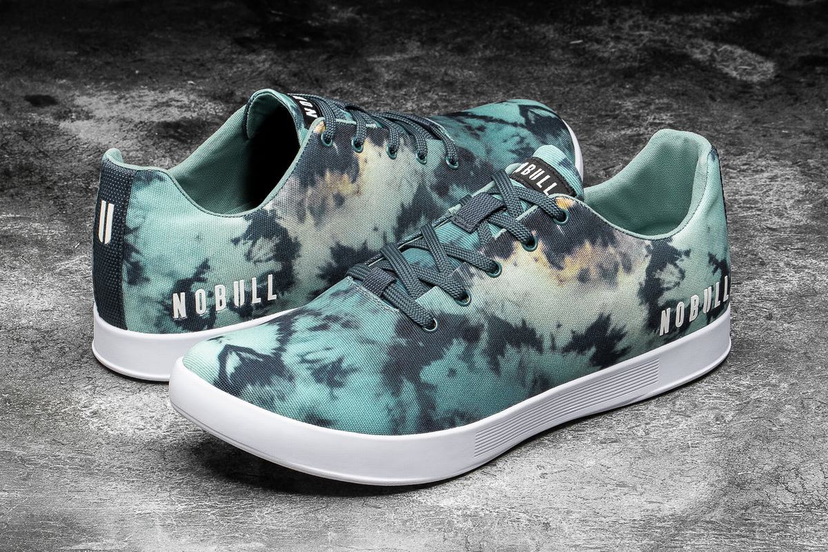 Nobull Tie-Dye Canvas Men's Trainers Turquoise | Australia (FV6531)